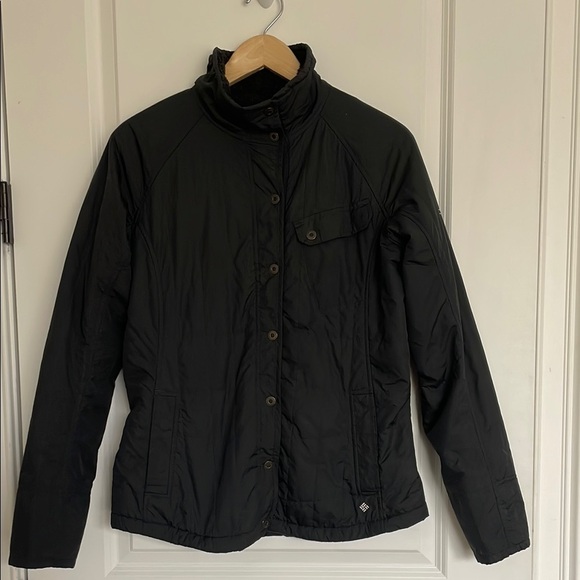 Columbia Women's Cozie Cutie Omni-Shield Softshell Snap Front Jacket Black L - Picture 1 of 7